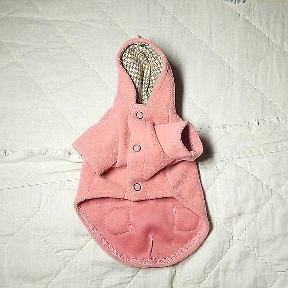 Puppy Angel luxury plush dog/cat coat with hood - Picture 7 of 13